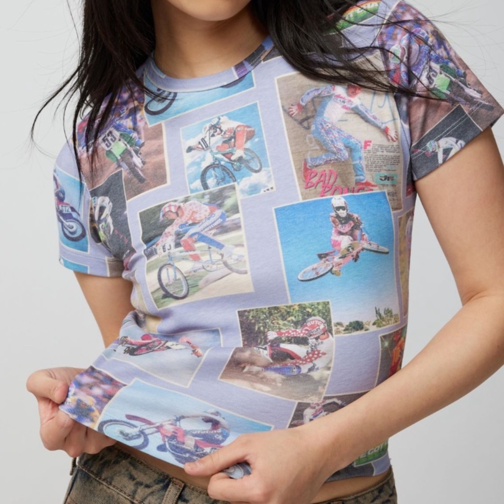 Urban outfitters fitted motorbike graphic tee M